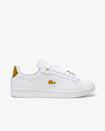 Women's Lacoste Carnaby Pro Leather Metallic Detailing Trainers offers at R 2195 in Lacoste
