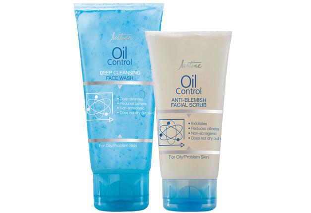 Oil Control Deep Cleansing Face Wash & Anti-Blemish Facial Scrub offers at R 199 in Justine