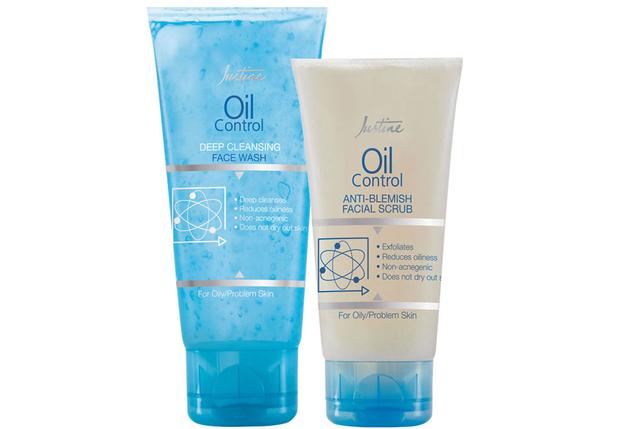 Oil Control Deep Cleansing Face Wash & Anti-Blemish Facial Scrub offers at R 179 in Justine