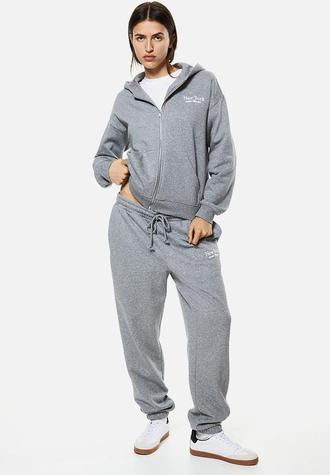 Text-motif joggers - grey marl new york offers at R 399 in H&M