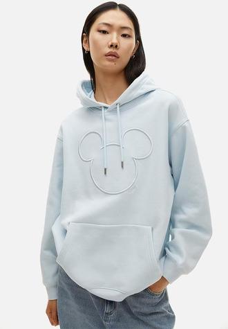 Motif-front hoodie - light turquoise mickey mouse offers at R 399 in H&M