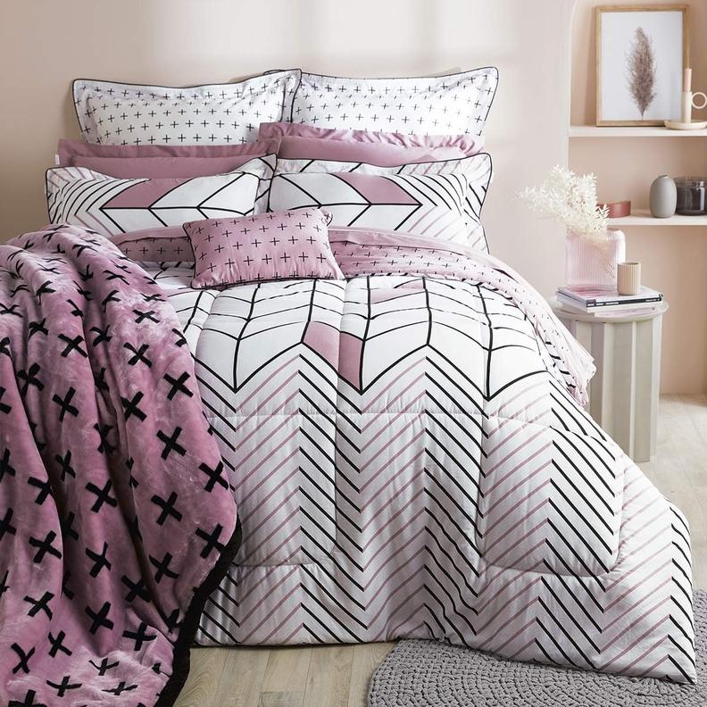 Charlie Blush 3pc Duvet Set offers at R 599 in HomeChoice
