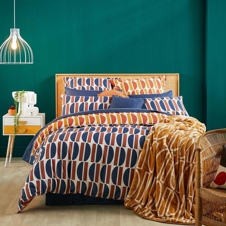Lida Navy 3pc Duvet Set offers at R 499 in HomeChoice