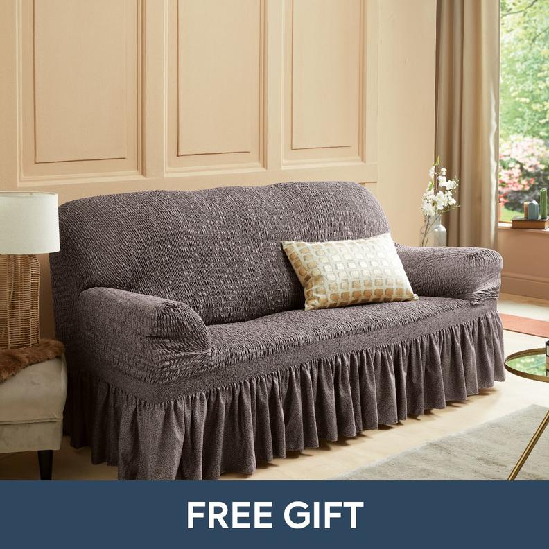 Avena Charcoal 3 Seater Couch Cover offers at R 1499 in HomeChoice