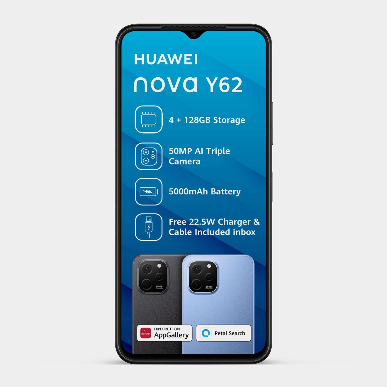 Huawei Nova Y62 Dual Sim with 15GB Telkom Sim offers at R 3399 in Hi