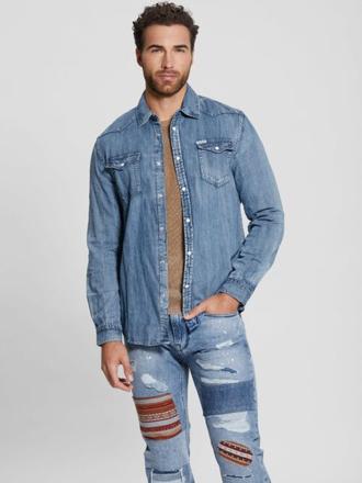 Truckee Long-Sleeve Denim Shirt offers at R 1000 in Guess
