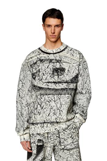 Sweatshirt with cracked coating offers at R 9999 in Diesel