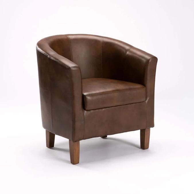 KELLY LEATHER TOUCH TUB ARMCHAIR offers at R 1799 in Decofurn
