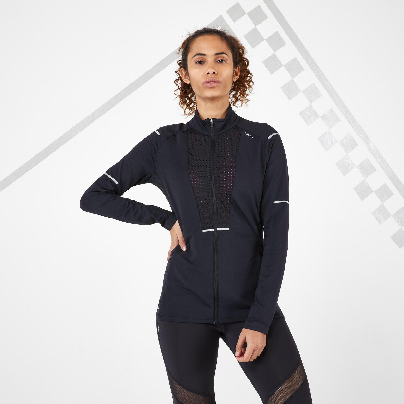 Kiprun Women's Running Breathable Jacket - black offers at R 899 in Decathlon