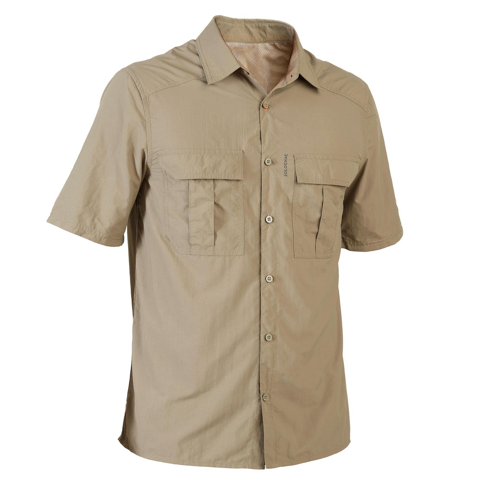Men's Country Sport Short-Sleeved Breathable Shirt - Sg100 Light Green offers at R 549 in Decathlon