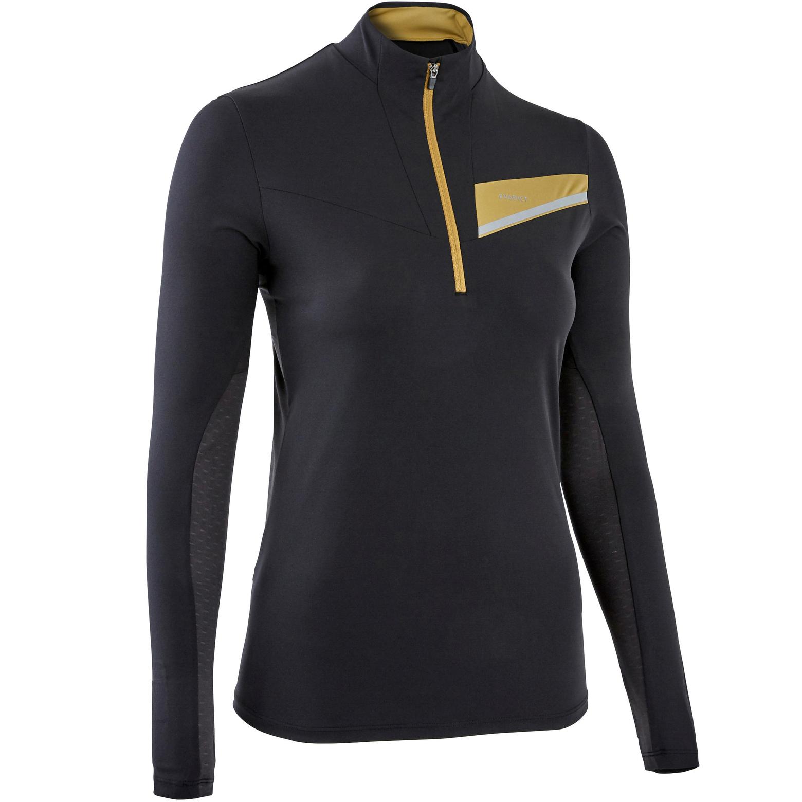 WOMEN'S LONG-SLEEVED TRAIL RUNNING JERSEY - BLACK/BRONZE offers at R 299 in Decathlon