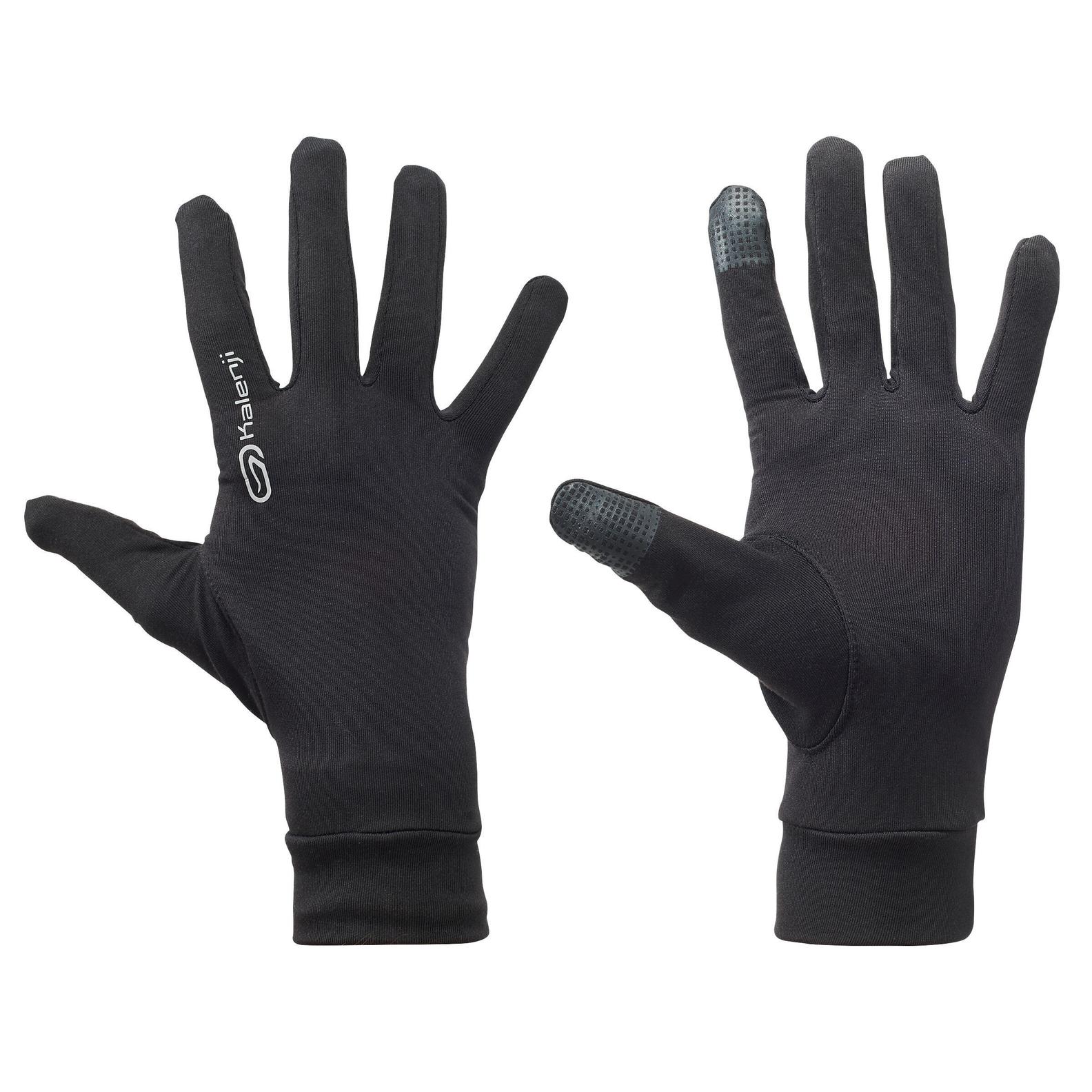 TOUCHSCREEN GLOVES RUNNING 100 - BLACK offers at R 149 in Decathlon