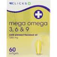 Mega Omega 3, 6 & 9 60 Softgels offers at R 126 in Clicks