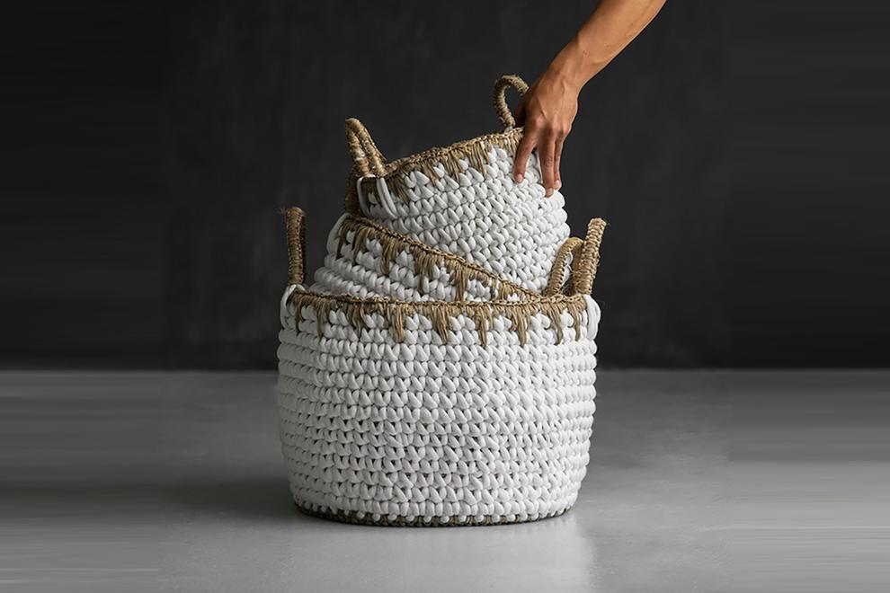 Kiman Basket Set - White & Natural offers at R 1450 in Cielo