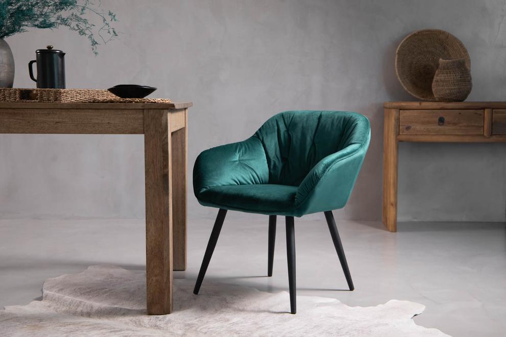 Stella Velvet Dining Chair - Royal Green offers at R 1250 in Cielo