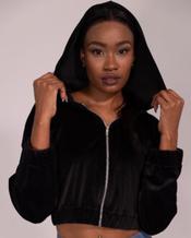 Ladies’ velour Jacket with Zip offers at R 139,99 in Choice Clothing