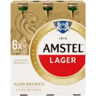 Amstel Lager Beer Bottles 6 x 330ml offers at R 94,99 in Checkers Liquor Shop