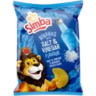 Simba Salt & Vinegar Flavoured Potato Chips 120g offers at R 19,99 in Checkers