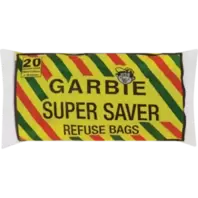 Garbie 20 Pack Super Saver Refuse Bags 750mm x 950mm offers at R 44,99 in Checkers