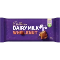 Cadbury Dairy Milk Whole Nut Chocolate Slab 150g offers at R 44,99 in Checkers