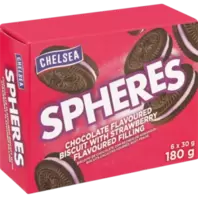 Chelsea Spheres Strawberry Biscuits 180g offers at R 14,99 in Checkers