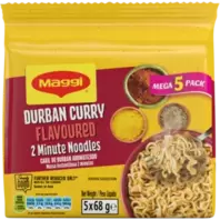 Maggi Durban Curry Flavoured 2 Minute Noodles 5 x 68g offers at R 38,99 in Checkers