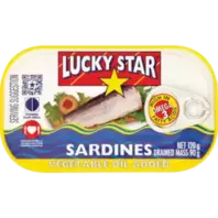 Lucky Star Sardines In Vegetable Oil 120g offers at R 24,99 in Checkers