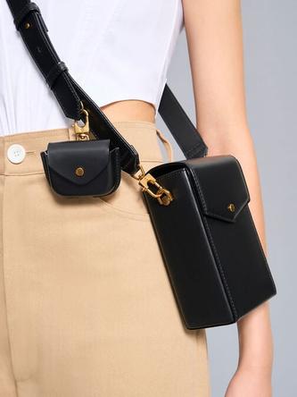 Elongated Crossbody Bag               - black offers at R 980 in Charles & Keith