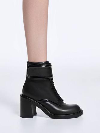 Rosalie Leather Ankle Boots               - black offers at R 2650 in Charles & Keith