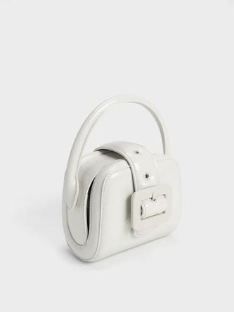 Lula Patent Belted Bag               - light grey offers at R 815 in Charles & Keith