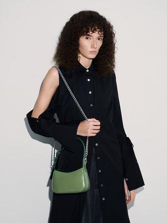 Mini Rebel Hobo Bag               - green offers at R 1150 in Charles & Keith