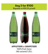 Appletiser/Grapetiser - 100% Fruit Juice offers at R 33,33 in Makro