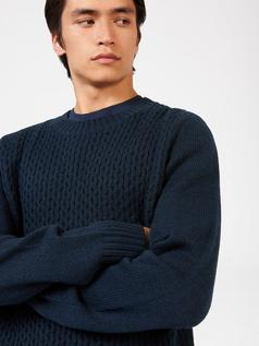 Aran Textured Knit Crewneck Sweater offers at R 75 in Ben Sherman