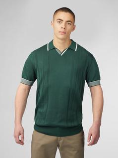 Signature Open Neck Polo - Green offers at R 109 in Ben Sherman