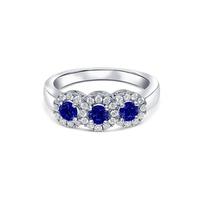 Blue sapphire and Diamond Trilogy ring offers at R 27950 in Deonne le Roux