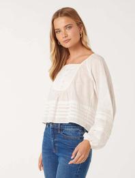Rosaline Swing Pintuck Blouse offers at R 595 in Forever New