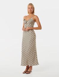 Abby Satin Stripe Midi Dress offers at R 1095 in Forever New