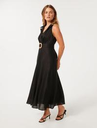 Paulina Petite Collar Detail Belted Midi Dress offers at R 1495 in Forever New