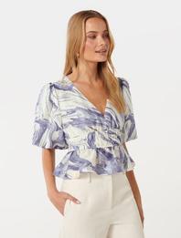 Paula Ruched Waist Top offers at R 945 in Forever New