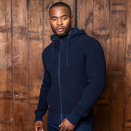Cape Luxe Zip Thru Hoodie Knit Midnight offers at R 1999,95 in Kingsley Heath