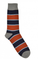 Burnt Orange/navy Broad Stripe Socks offers at R 199 in Kurt Geiger