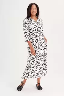 MONOCHROME PRINT SHIRT DRESS offers at R 559 in Miladys