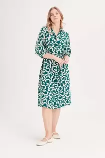 PRINTED SHIRT DRESS GREEN offers at R 499 in Miladys