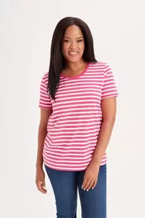 STRIPE TEE PINK offers at R 199 in Miladys