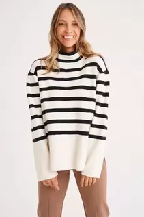 STRIPE KNITTED PULLOVER offers at R 499 in Miladys