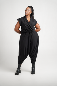 Colleen Eitzen Black Terry Knit Ali Jumpsuit offers at R 1185 in The Space