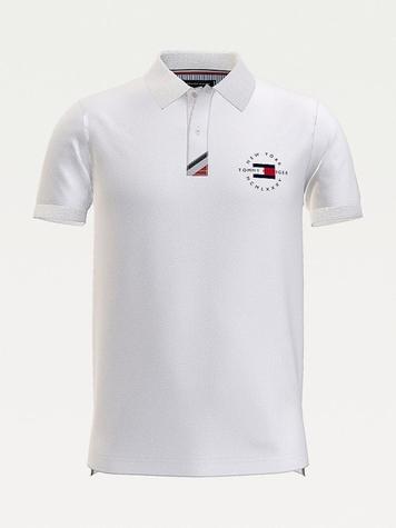 Men's Tommy Hilfiger Plus Signature Placket Polo Shirts White | JDMP74302 offers at R 625 in Tommy Hilfiger
