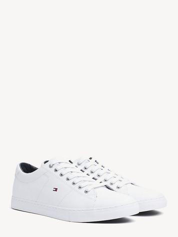 Men's Tommy Hilfiger Essential Leather Lace-Up Sneakers White | UHMZ74350 offers at R 960 in Tommy Hilfiger