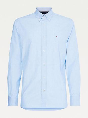 Men's Tommy Hilfiger Soft Poplin Shirts Blue | JKWD58137 offers at R 694 in Tommy Hilfiger