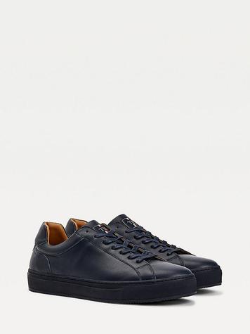 Men's Tommy Hilfiger Premium Cupsole Leather Sneakers Dark Blue | GSNM92578 offers at R 885 in Tommy Hilfiger